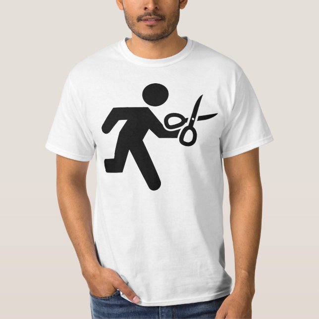 T-shirt Fonctionnement avec des ciseaux (Devant)