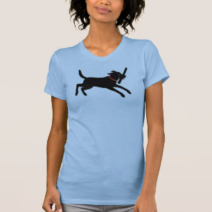 T-shirt Fonctionnement espiègle de laboratoire de noir de