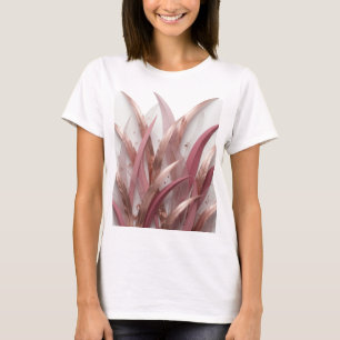 T-SHIRT FOND ABSTRAIT RENDU EN 3D AVEC FEUILLE MÉTALLIQUE