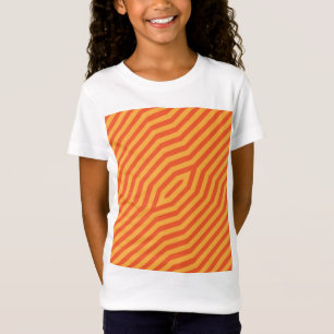T-Shirt Fond de rayures diagonales symétriques 8