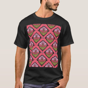 T-shirt Fond d'écran couleur bleu Oriental Damask Floral