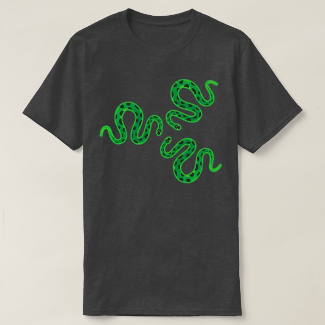 T-shirt Fondamentalement Un Serpent Personne Serpent Vert  (Design devant)