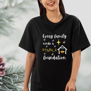 T-shirt Fondation stable Christian Christmas Jesus Manger