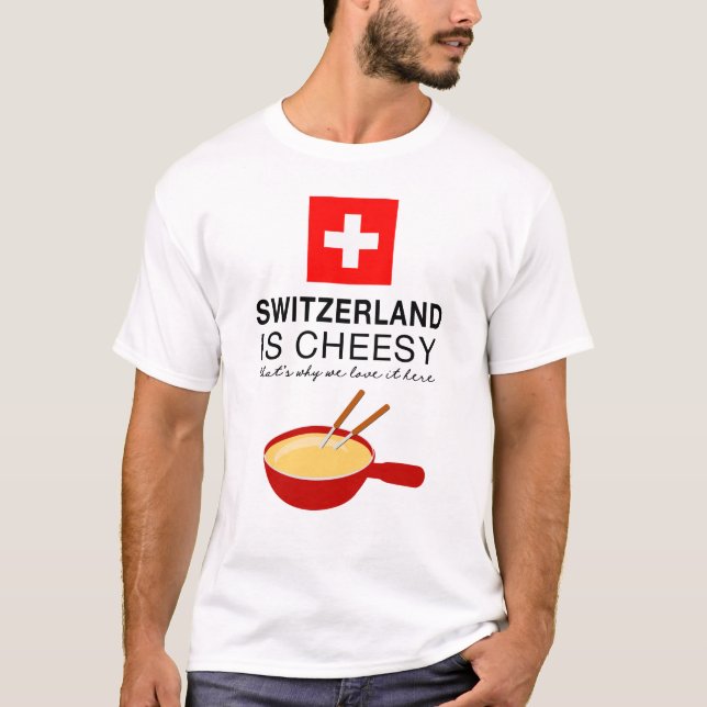 T-shirt Fondue suisse drôle (Devant)