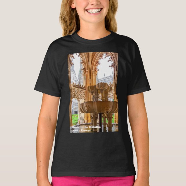 T-shirt Fontaine gothique et cloître. Monastère de Batalha (Devant)