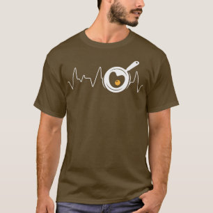 T-shirt Food Cooking Chef Pan Heartbeat Culinary Meal Cook