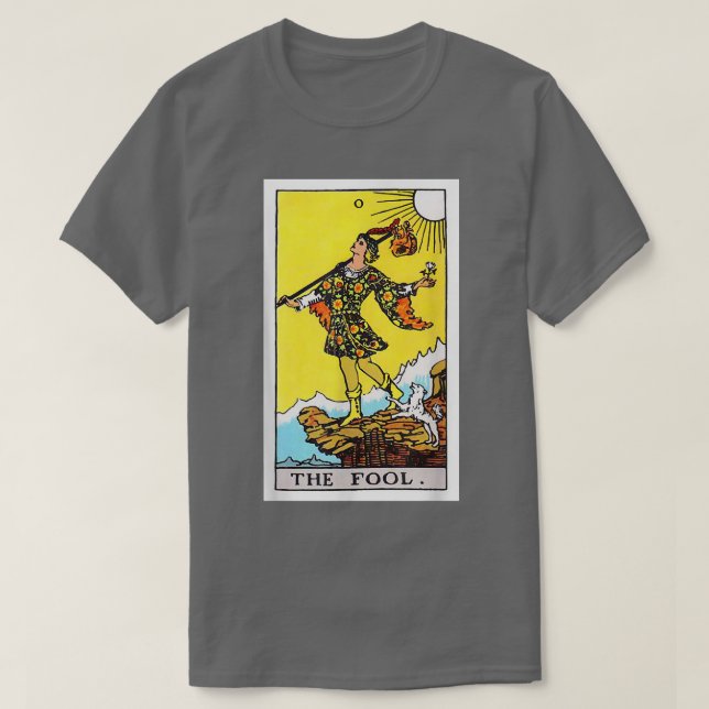 T-shirt Fool Tarot Oracle Fashion Card Deck Streetwea (Design devant)