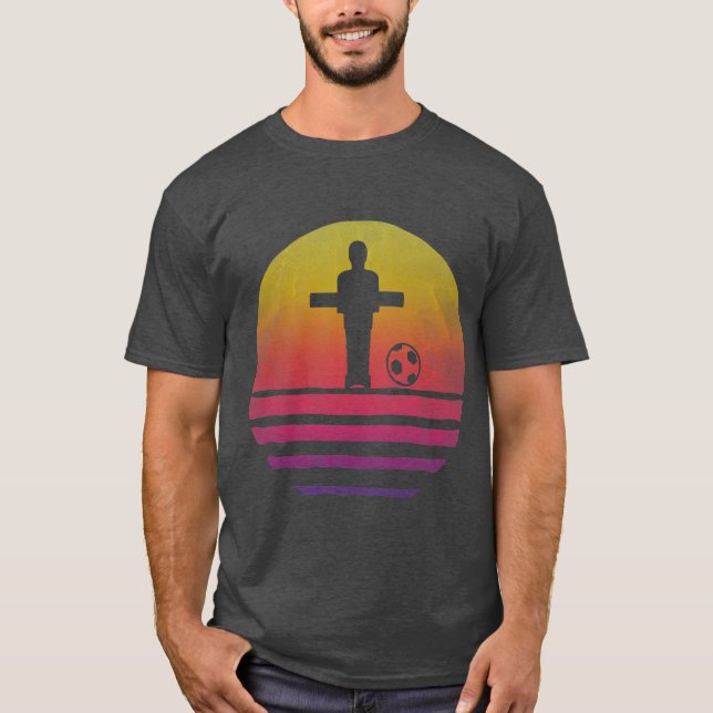 T-shirt Foosball Retro les années 70 cadeau Silhouette Vin (Devant)