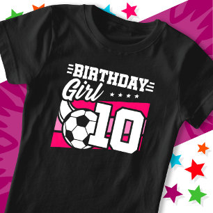 T-Shirt Football 10 ans Football 10e anniversaire fille
