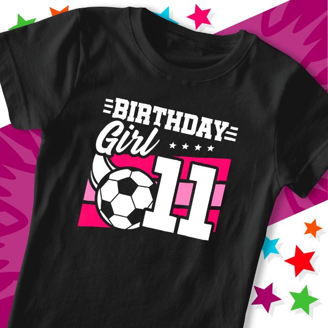 T-Shirt Football 11 ans Football 11e anniversaire fille (Créateur téléchargé)
