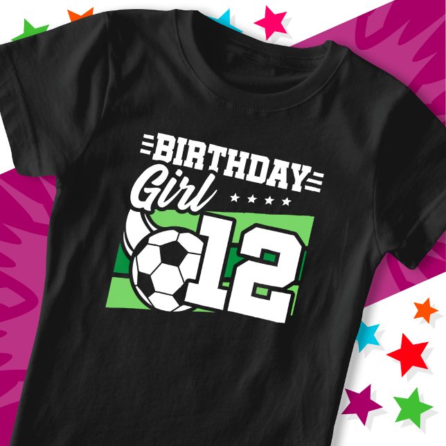 T-Shirt Football 12 ans 12e anniversaire fille (Créateur téléchargé)