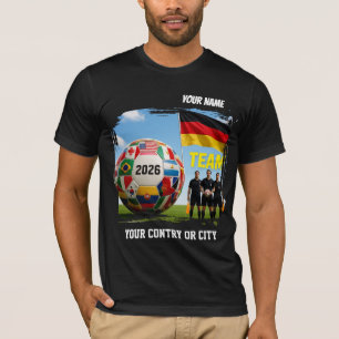 T-shirt Football 2026 Allemagne Nom personnalisé pays