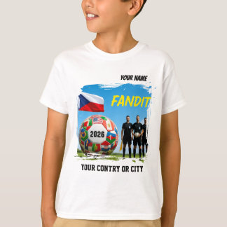 T-shirt Football 2026 futbol République tchèque Nom person