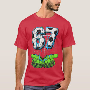 T-shirt Football 67 Six Seven Mème Drôle Gen Alpha Drip