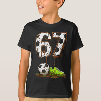 T-shirt Football 67 Six Seven Mème Garçons Adolescents Enf