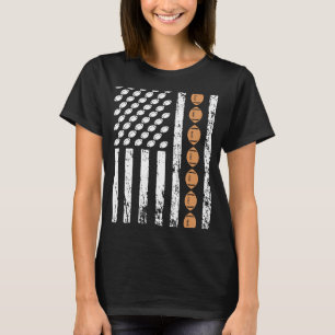 T-shirt Football américain de rugby Drapeau Playe d'athlét
