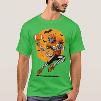 T-shirt Football Américain Garçons Squelette Halloween Foo