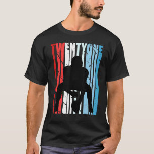 T-shirt Football américain masculin 21e anniversaire Quart