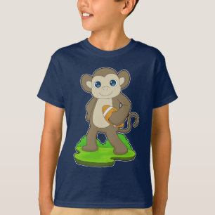 T-shirt Football américain singe