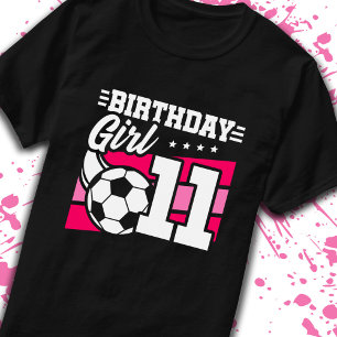 T-shirt Football Anniversaire 11 ans Fille 11e anniversair