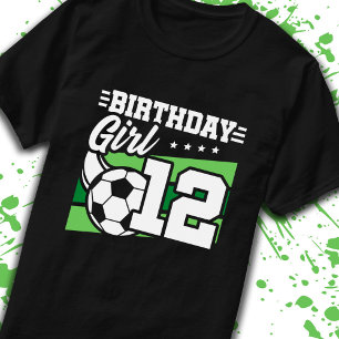 T-shirt Football Anniversaire 12 ans Fille 12ème Anniversa