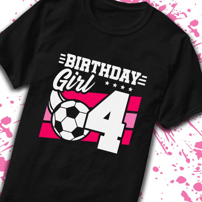 T-shirt Football Anniversaire 4 ans fille 4ème anniversair (Créateur téléchargé)