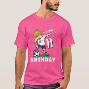 T-shirt football Anniversaire de enfant 11 ans dab dan