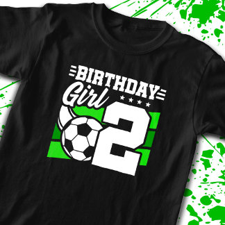 T-shirt Football Anniversaire - Fille de 2 ans - 2ème Anni