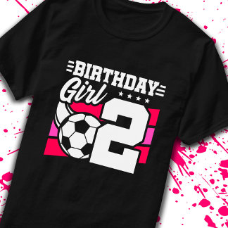 T-shirt Football Anniversaire - Fille de 2 ans - 2ème Anni