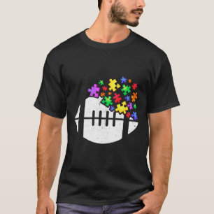 T-shirt Football Autisme Puzzle Hommes Femmes Enfants Auti