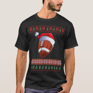 T-shirt Football Ball Santa Hat Christmas Fun Ball Père No