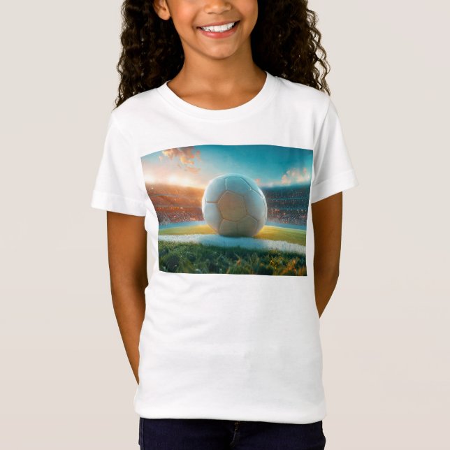 T-Shirt Football Blanc En Arène (Devant)