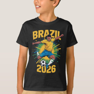 T-shirt Football Brésil 2026 - Conception drôle de fan de 