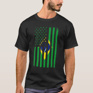 T-shirt Football Brésil Brésil Drapeau Football Sports