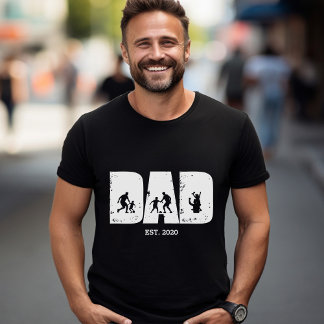 T-shirt Football DAD et Child EST. Cadeau personnalisé