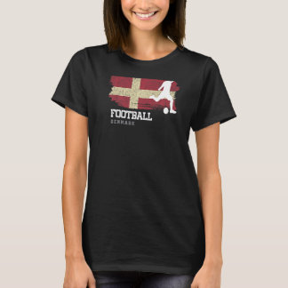 T-shirt Football Danemark Drapeau Football Team Football J