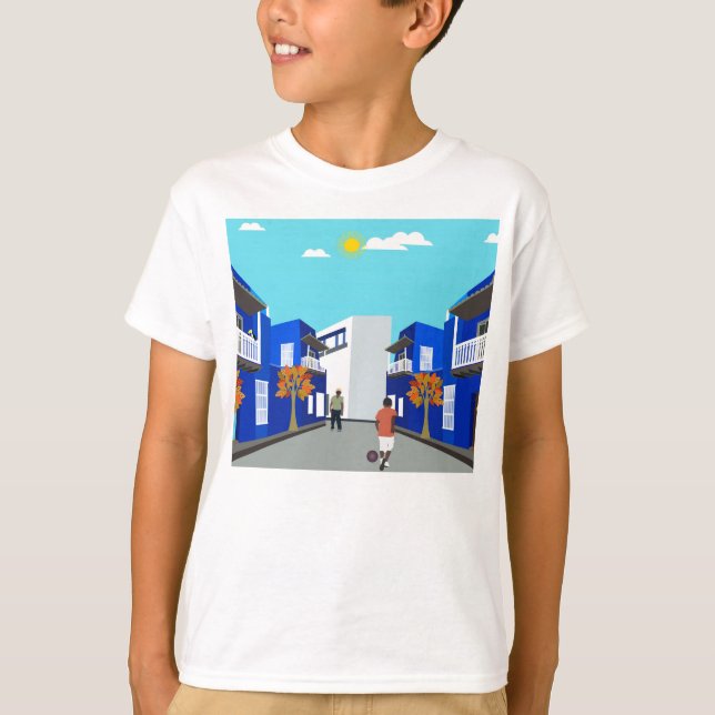 T-shirt Football dans la rue (Devant)