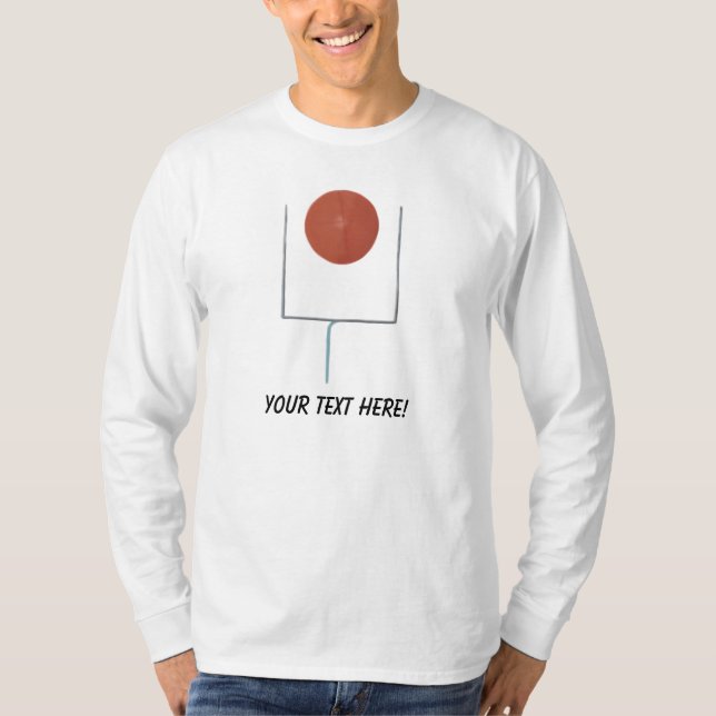 T-shirt Football dans les poteaux de but sur les tee-shirt (Devant)