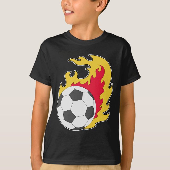 T-shirt Football de balle de feu (Devant)