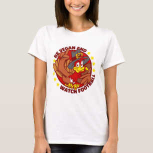 T-shirt football de dinde bon thanksgiving végétalien