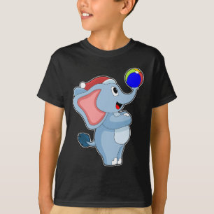 T-shirt Football de Noël éléphant