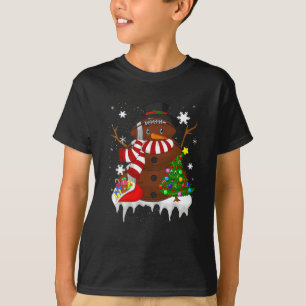 T-shirt Football de Noël Snowman Football Adulte Merry Xm