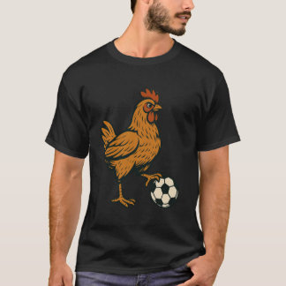 T-shirt Football de poulet drôle