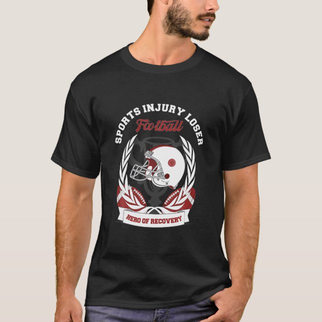 T-shirt Football de récupération des blessures sportives,  (Devant)