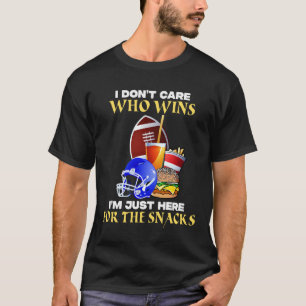 T-shirt Football Dimanche Je me fiche de qui me gagne ici 