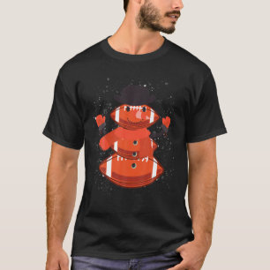 T-shirt Football Drôle Pour Garçons Filles Noël Snowman Fo
