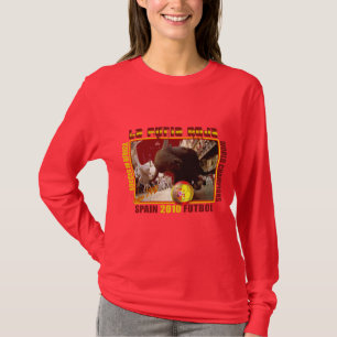 T-shirt Football du football de Taureau d'Espagnol de