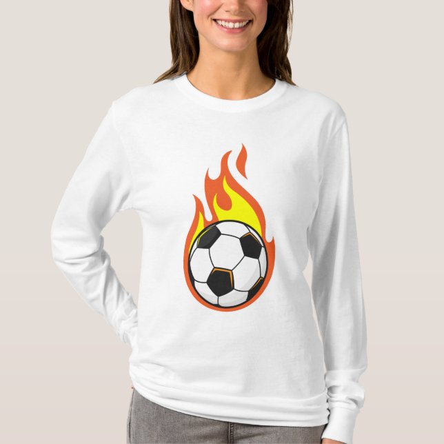T-shirt Football en feu (Devant)