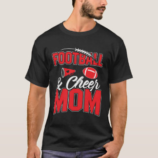 T-shirt Football Et Cheerleader Maman Football Mère