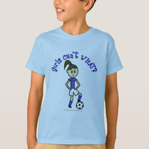 T-shirt Football féminin léger en uniforme bleu